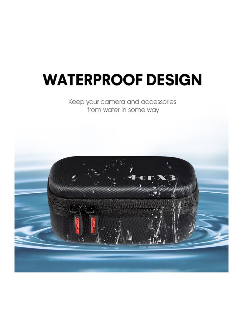 Carry Case for Insta360 X3, Waterproof Carrying Case Protective Travel Case for Insta 360 X3 One