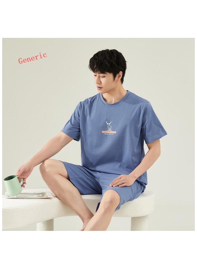 Fashionable Men's Summer Casual Short Sleeved Shorts Home Suit