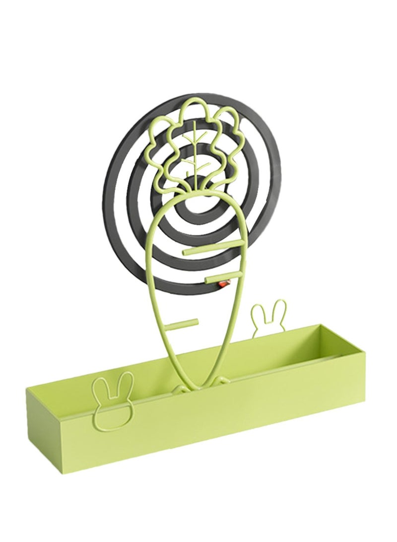 Mosquito Coil Holder, Portable Mosquito Coil Holder, Metal Mosquito Coils Burner Hanging Indoor Outdoor, Mosquito Coil Tray With Ash Catcher, for Home, Outdoor (Green)