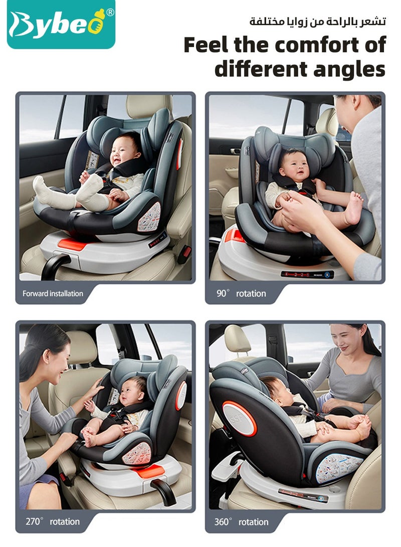 ﻿Baby Safety Car Seat for Infant/Kids with ISOfix Interface and Load Leg, Convertible Toodler Car Seat with 5-Point Safety Harness and 10 Level Adjustable Headrest, Rearward/Forward Facing, Up to 36kg
