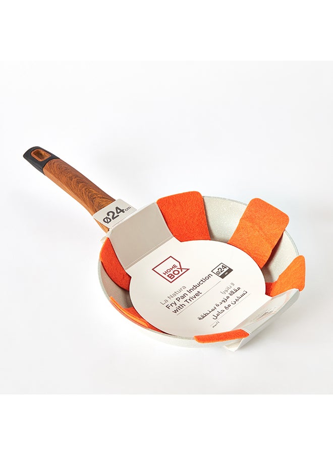 La Natura Forged Induction Fry Pan with Trivet 44.5 x 6.5 x 24 cm