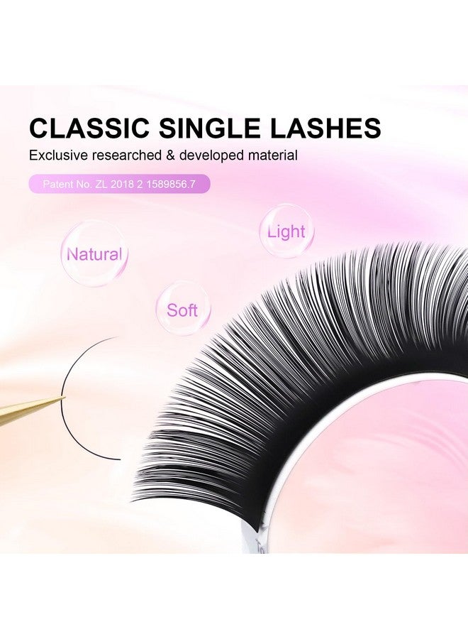 Eyelash Extensions Individual Lashes 0.20Mm D Curl 715Mm Mix Tray Classic Matte Black Natural Faux Mink 16 Rows