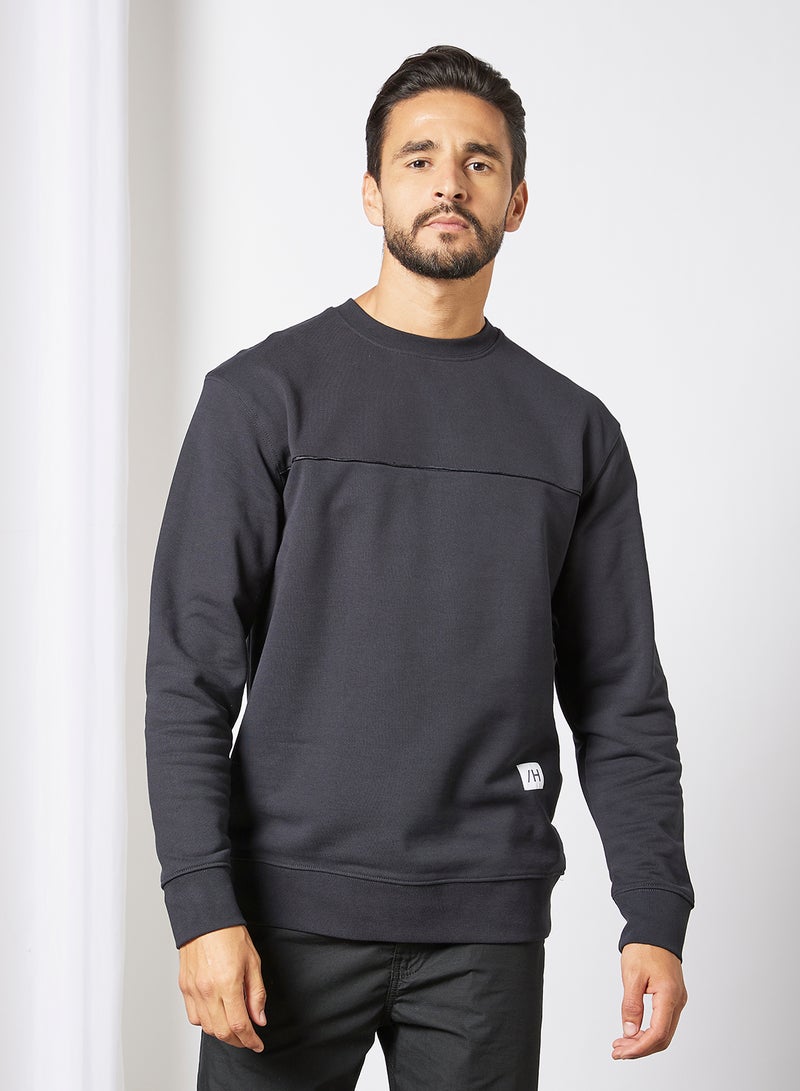 Crew Neck Sweatshirt Black