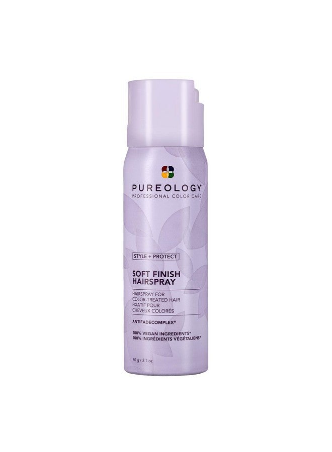 Style + Protect Soft Finish Hairspray For Colortreated Hair Flexible Hold Nondrying Hairspray Silicone Free Vegan Updated Packaging 2.1 Oz.