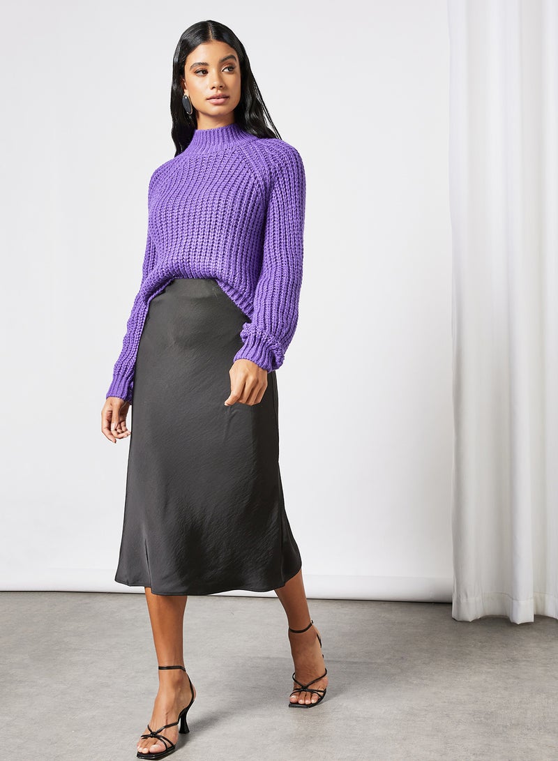 Raglan Sleeve Sweater Purple