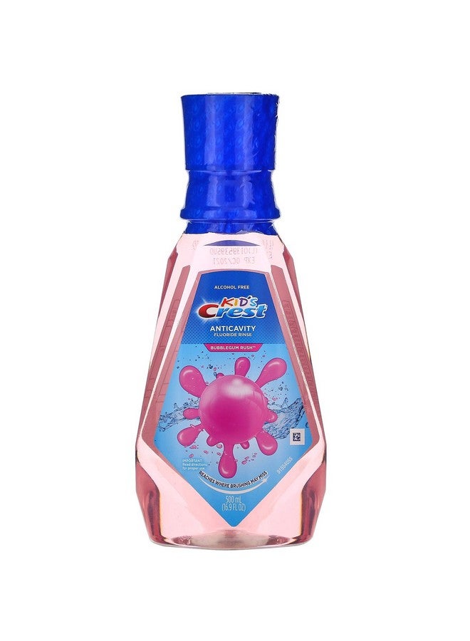 Kid'S Crest Anticavity Fluoride Rinse Bubblegum Rush 500 Ml Mouthwash