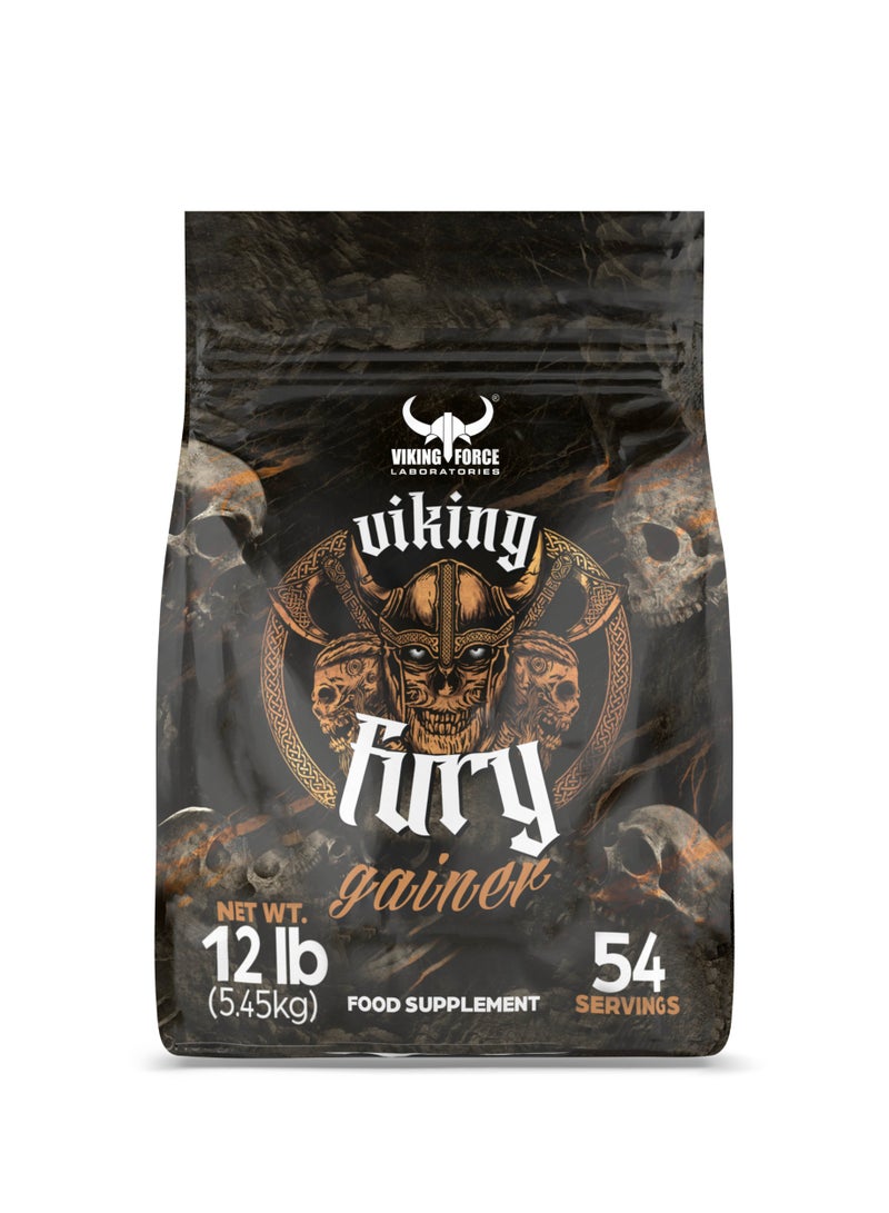 VIKING Fury Gainer Weight Gain Protein Powder, 12 lb (5.45 kg) (Chocolate)