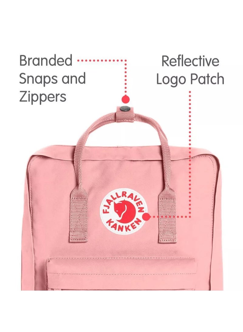 Kanken Classic Casual Backpack Back to School Bag 16 Inches Pink