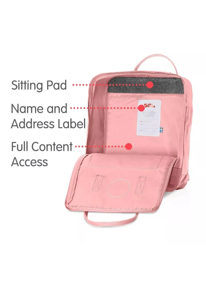 Kanken Classic Casual Backpack Back to School Bag 16 Inches Pink