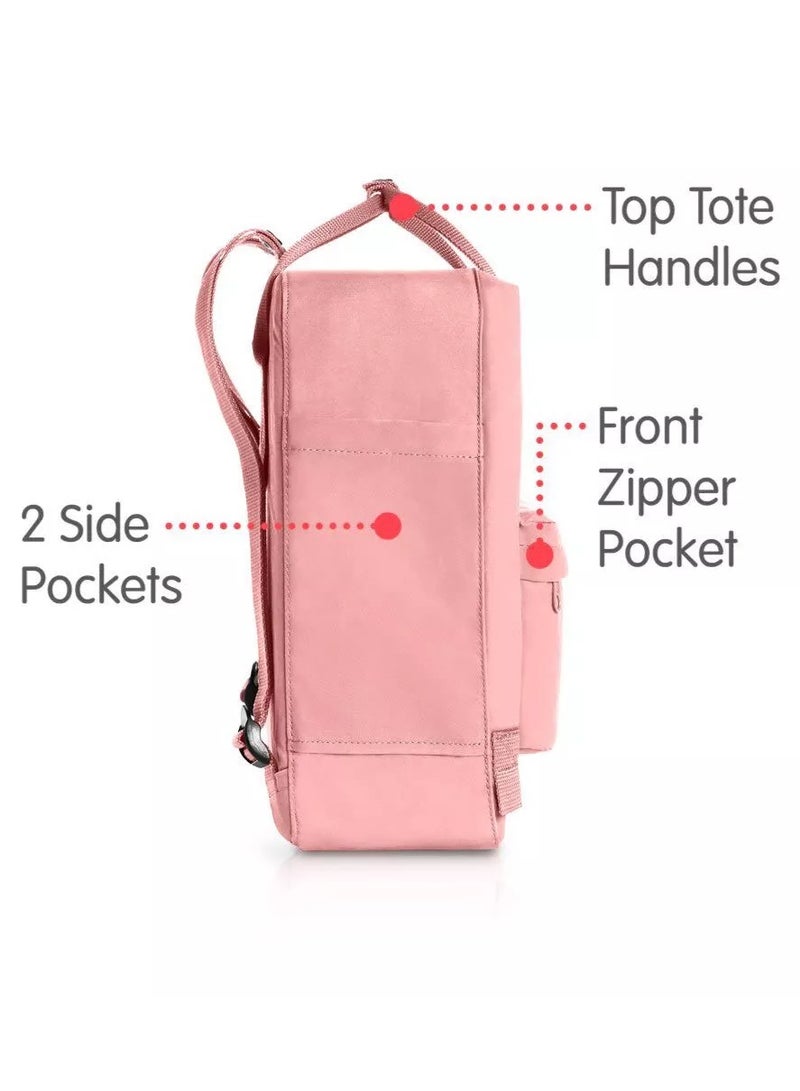 Kanken Classic Casual Backpack Back to School Bag 16 Inches Pink