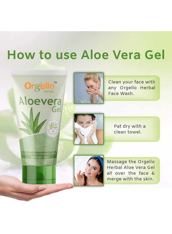 Herbal Arabica Coffee Face Wash (1 X 100Gm) Aloe Vera Gel (Tube) (1 X 60 Gm) For Men Women Girls Boys Normal Oily Dry Skin Sls Paraben Mineral Oil Free