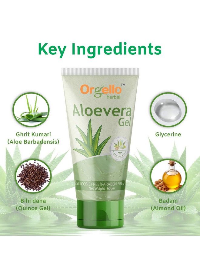 Herbal Arabica Coffee Face Wash (1 X 100Gm) Aloe Vera Gel (Tube) (1 X 60 Gm) For Men Women Girls Boys Normal Oily Dry Skin Sls Paraben Mineral Oil Free