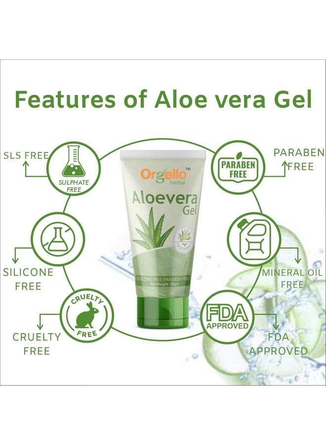 Herbal Arabica Coffee Face Wash (1 X 100Gm) Aloe Vera Gel (Tube) (1 X 60 Gm) For Men Women Girls Boys Normal Oily Dry Skin Sls Paraben Mineral Oil Free