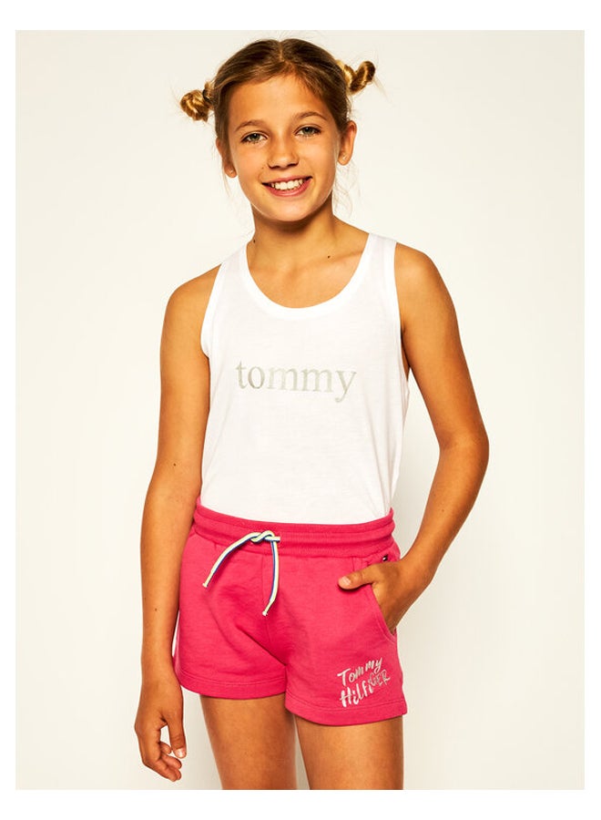 Kids Graphic Shorts Blush Red