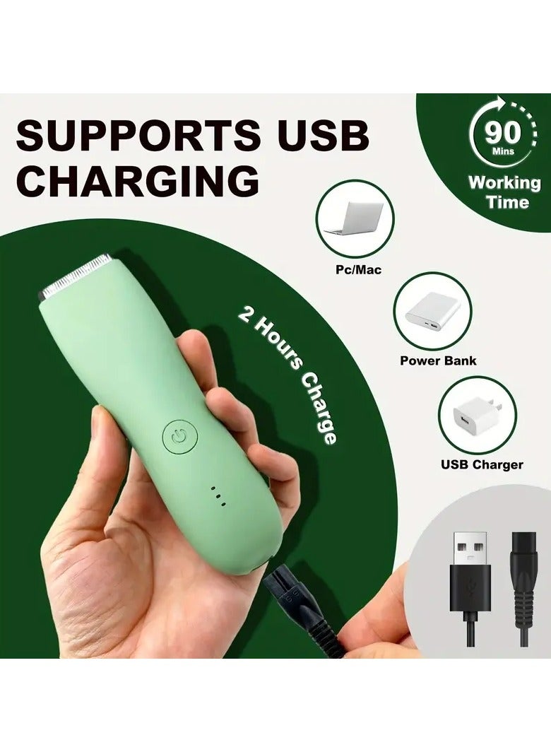 Professional Body Hair Trimmer, Groin&Body Manscape Trimmer For Men, Electric Ball Shaver Groomer, Pubic Grooming Clipper Male Razor Bikini Trimmer For Women, Holiday Gift