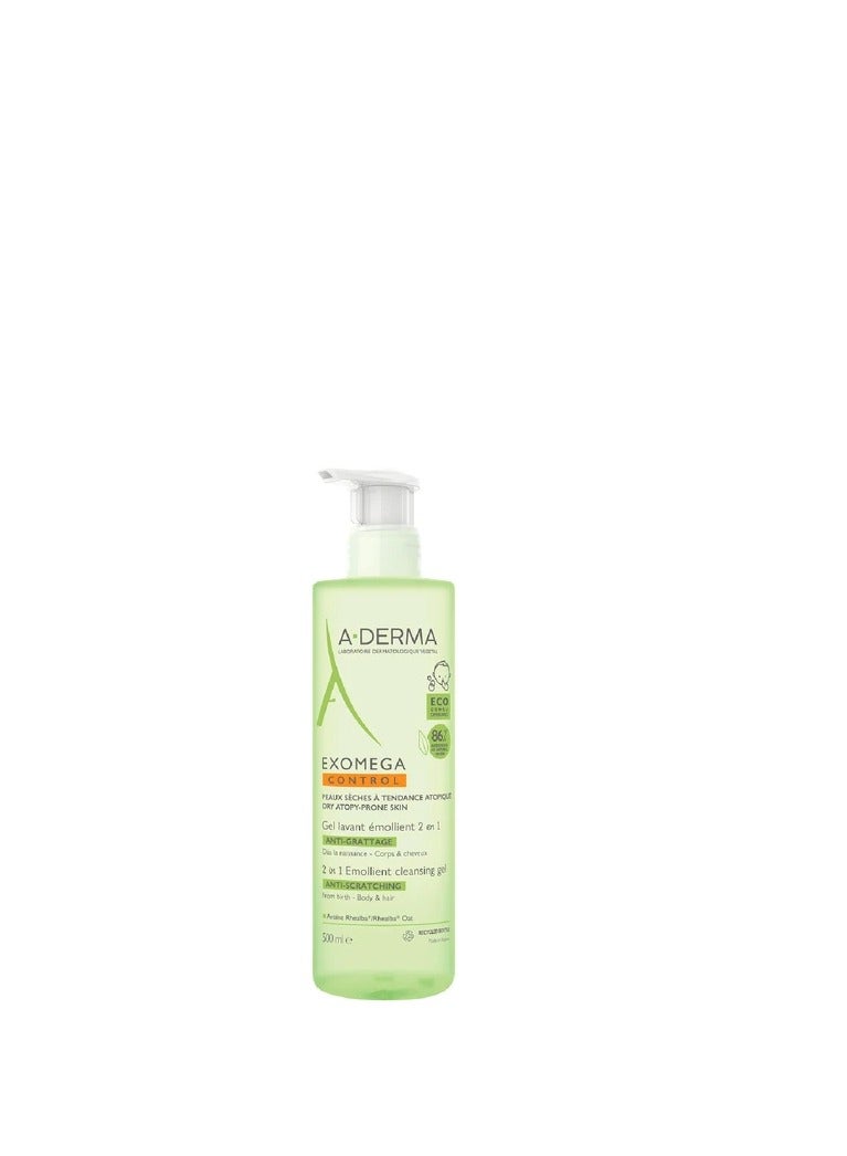 A DERMA EXOMEGA CONTROL BATH GEL BODY/HAIR FOR ATOPIC SKINS 500ML