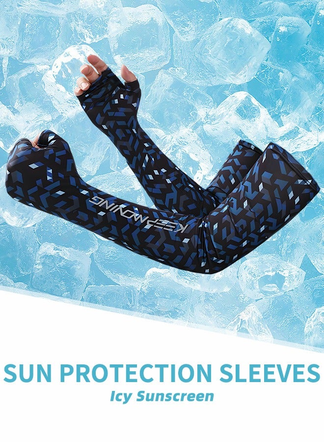 Sun Protection Arm Sleeves with Sunscreen Sunglasses and Glasses Box,Cooling Sports Compression Athletic Sleeves,UV Protection Arm Cover Sleeve,Sunscreen Suit