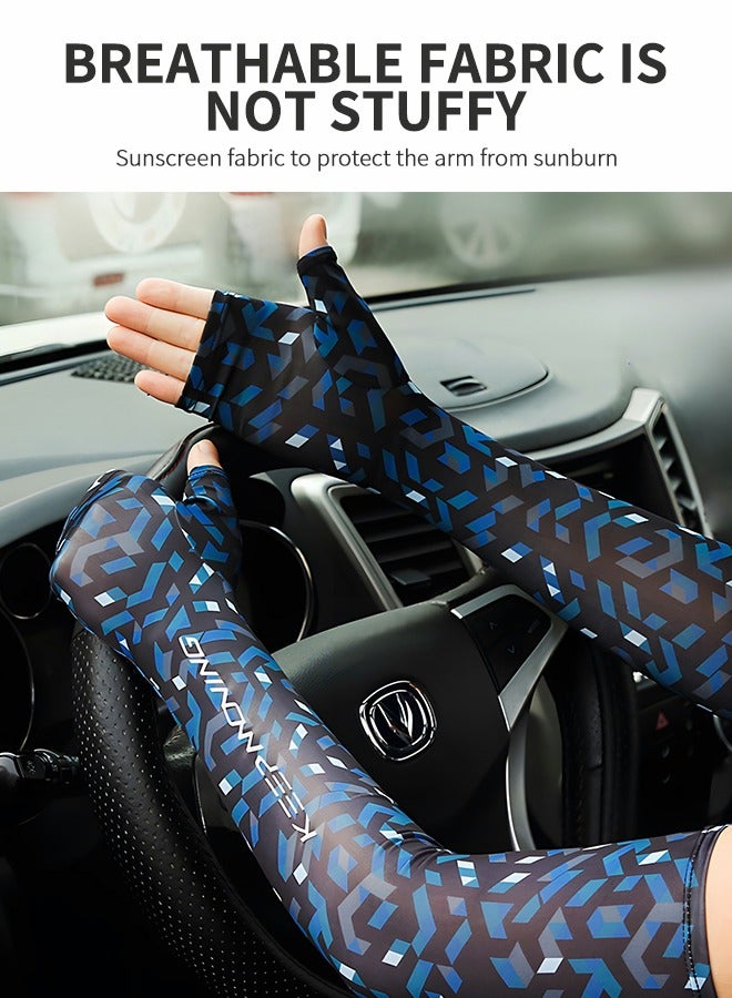 Sun Protection Arm Sleeves with Sunscreen Sunglasses and Glasses Box,Cooling Sports Compression Athletic Sleeves,UV Protection Arm Cover Sleeve,Sunscreen Suit