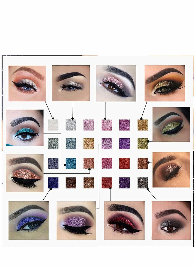 Glitter Eyeshadow plate 10 Colors Shimmer Long Lasting Palltes Diamond Shiny Colorful Eye Shadow Beauty Makeup Pallet for Women and Girls