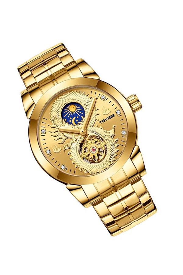Men's Chronograph Round Watch With Stainless Steel Strap T814B/SBW
