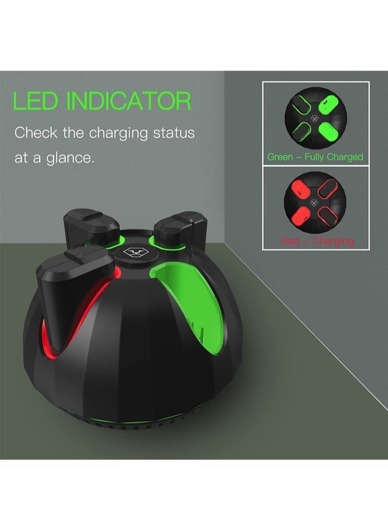 Rechargeable Battery Pack for Xbox Controller, 4x1100mAh with Charger, Charger Compatible Series X|S/Xbox One/Xbox One S/X Controllers