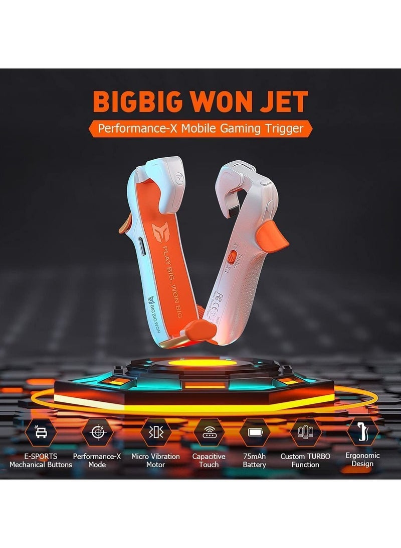 Won Mobile Gaming Trigger PUBG/COD Portable Grip Sensitive Shoot Aim Joysticks Double Fire Button Single Point/3x Burst/Custom Recording for IOS and Android Phone M1