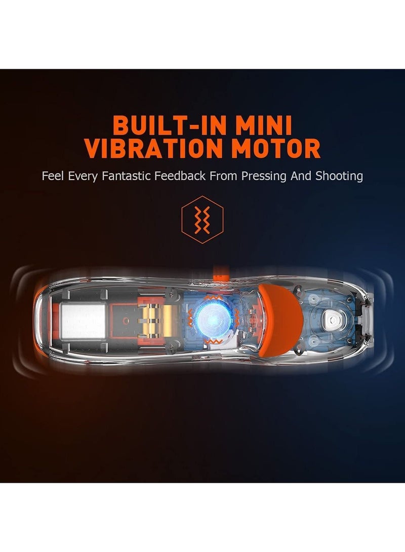 Won Mobile Gaming Trigger PUBG/COD Portable Grip Sensitive Shoot Aim Joysticks Double Fire Button Single Point/3x Burst/Custom Recording for IOS and Android Phone M1