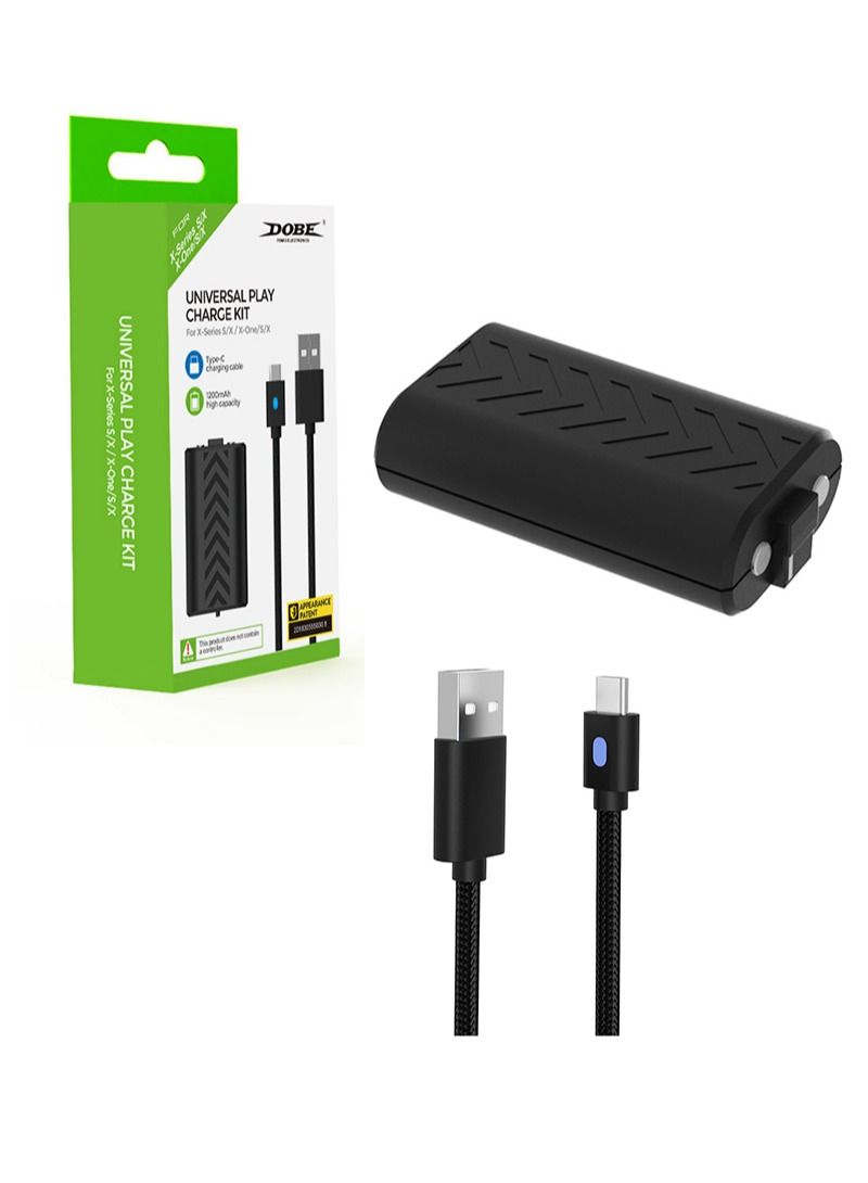 XBOX ONE/X/S Wireless Controller Battery Pack, 1200mAh with USB Type-C LED Indicator Charging Cable