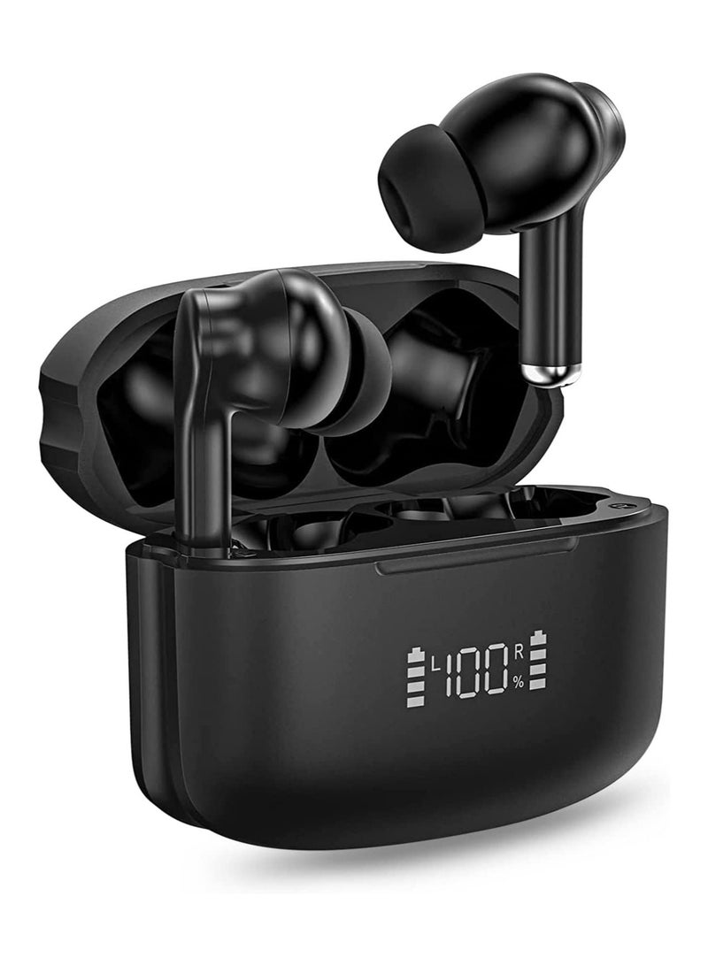 Bluetooth Earphones Wireless Earbuds in-Ear Headphones with 4 Mics for Clear Call, Immersive Sound Premium Bass for Commute, Work, IPX5 Waterproof for Sports, Type C, Fast Charging, Bluetooth 5.3