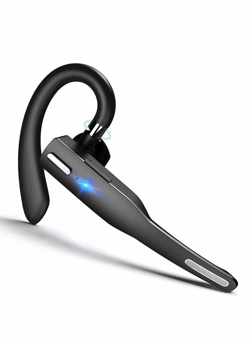 Bluetooth Headset Handsfree Wireless Earpiece for Mobile Phone with Microphone Noise Cancelling 10H Talking Time Headphone Earphone Business Driving