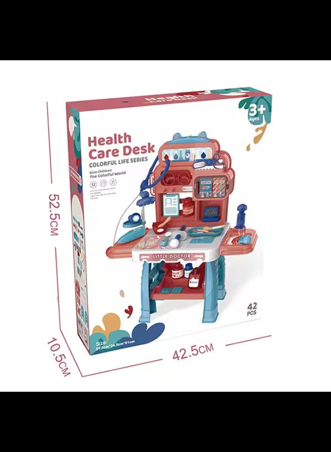 Educational Role Play Medical Toy Kids Simulation Doctor Medical Play Table 42pcs