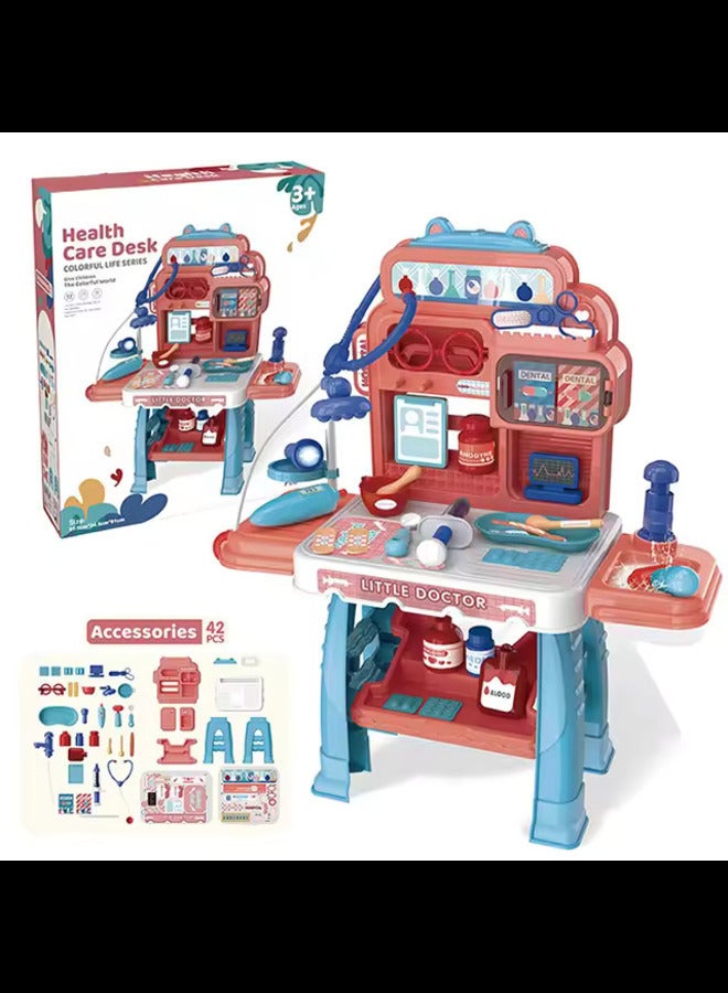 Educational Role Play Medical Toy Kids Simulation Doctor Medical Play Table 42pcs