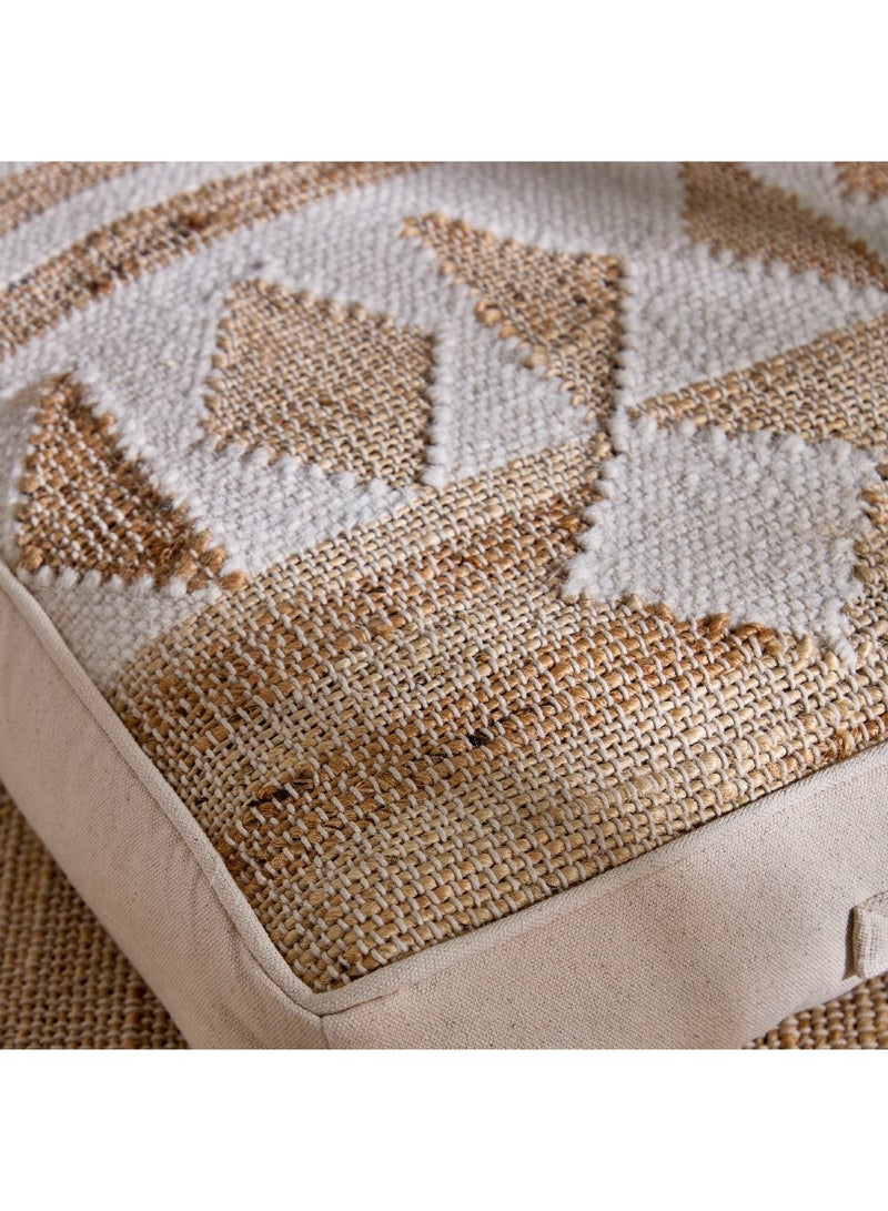 Mosaic Jute Floor Cushion 50 x 10 x 50 cm