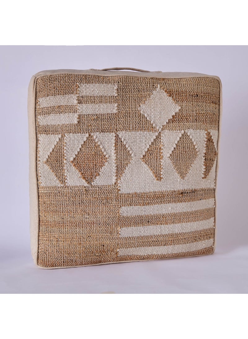 Mosaic Jute Floor Cushion 50 x 10 x 50 cm