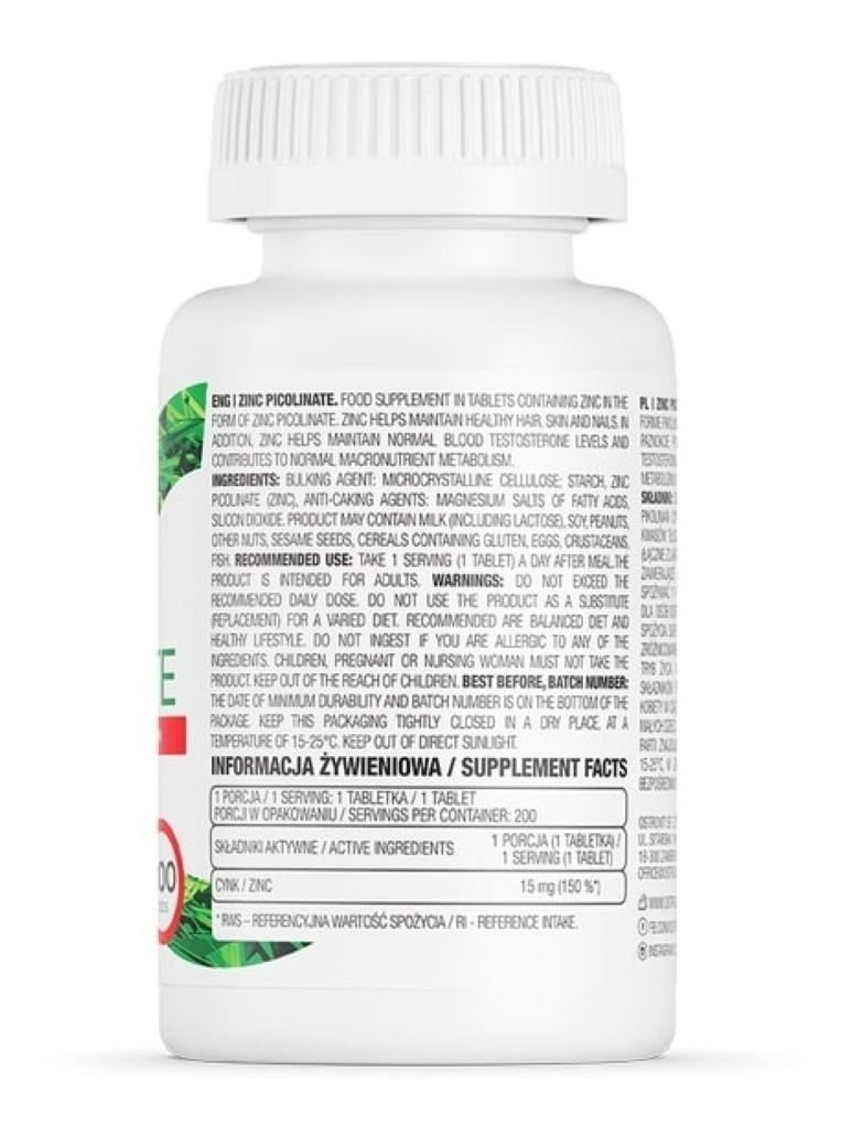 Zinc Picolinate 200 tabs LIMITED EDITION