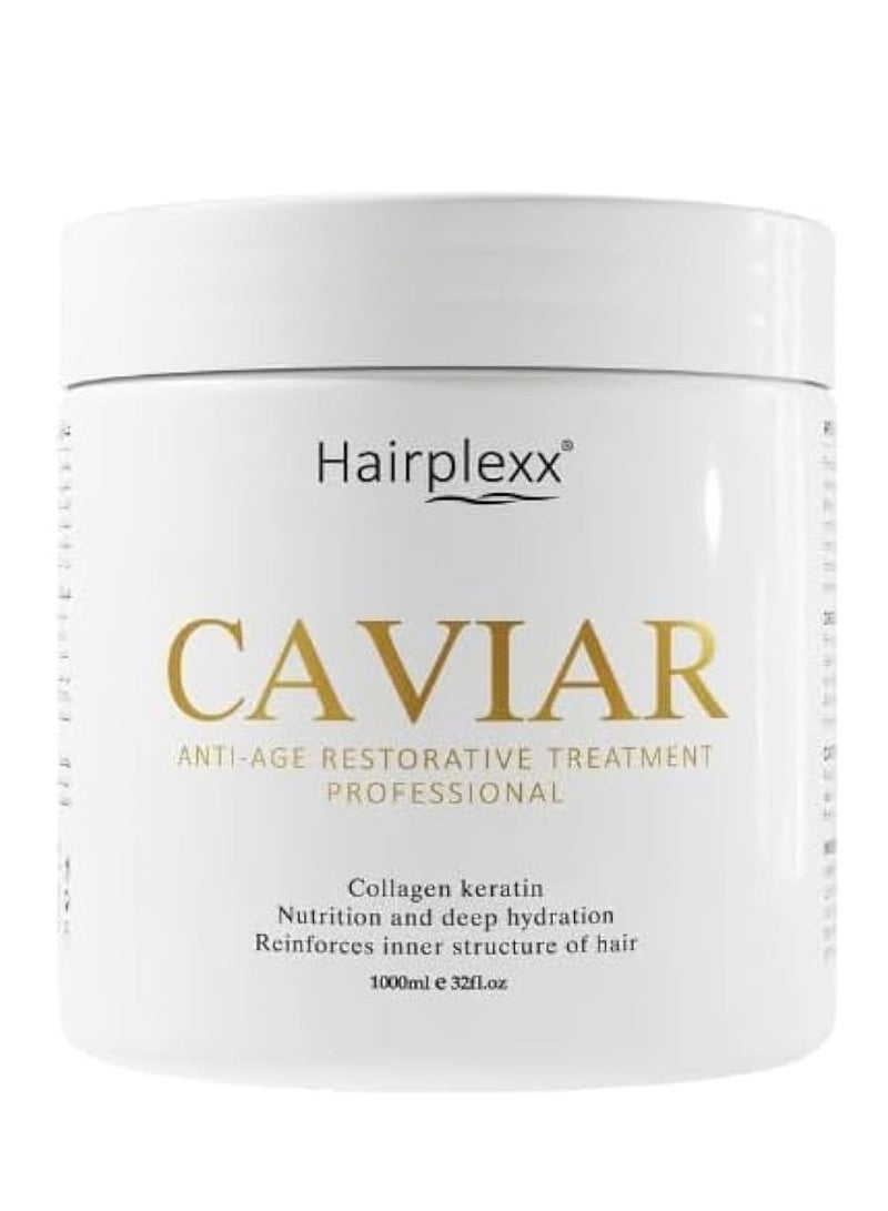 HairPlexx Caviar Anti Age Restorative Hair Treatment with Collagen Keratin 1000ml