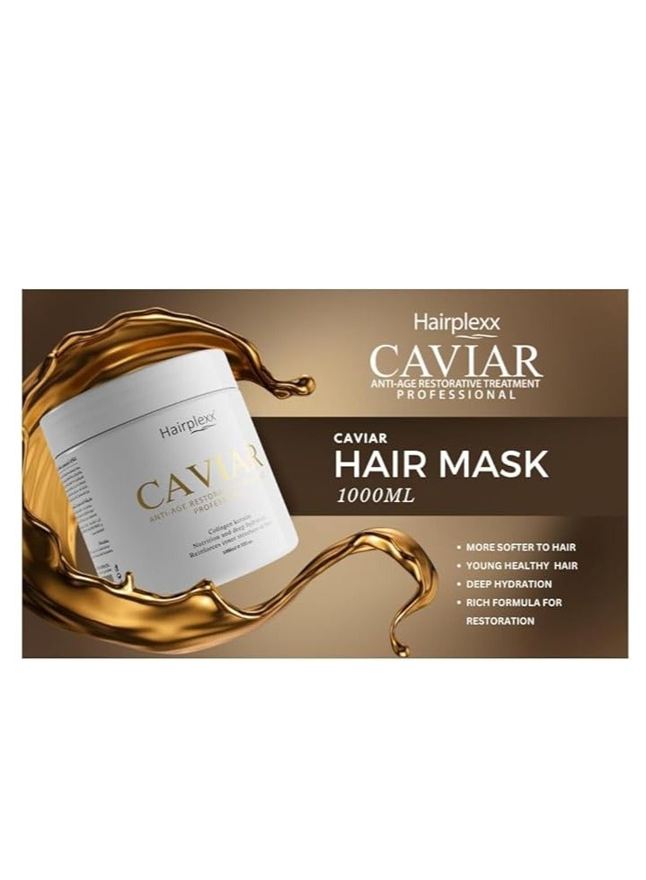 HairPlexx Caviar Anti Age Restorative Hair Treatment with Collagen Keratin 1000ml