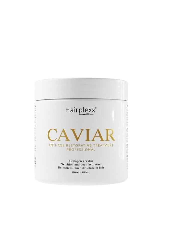 HairPlexx Caviar Anti Age Restorative Hair Treatment with Collagen Keratin 1000ml