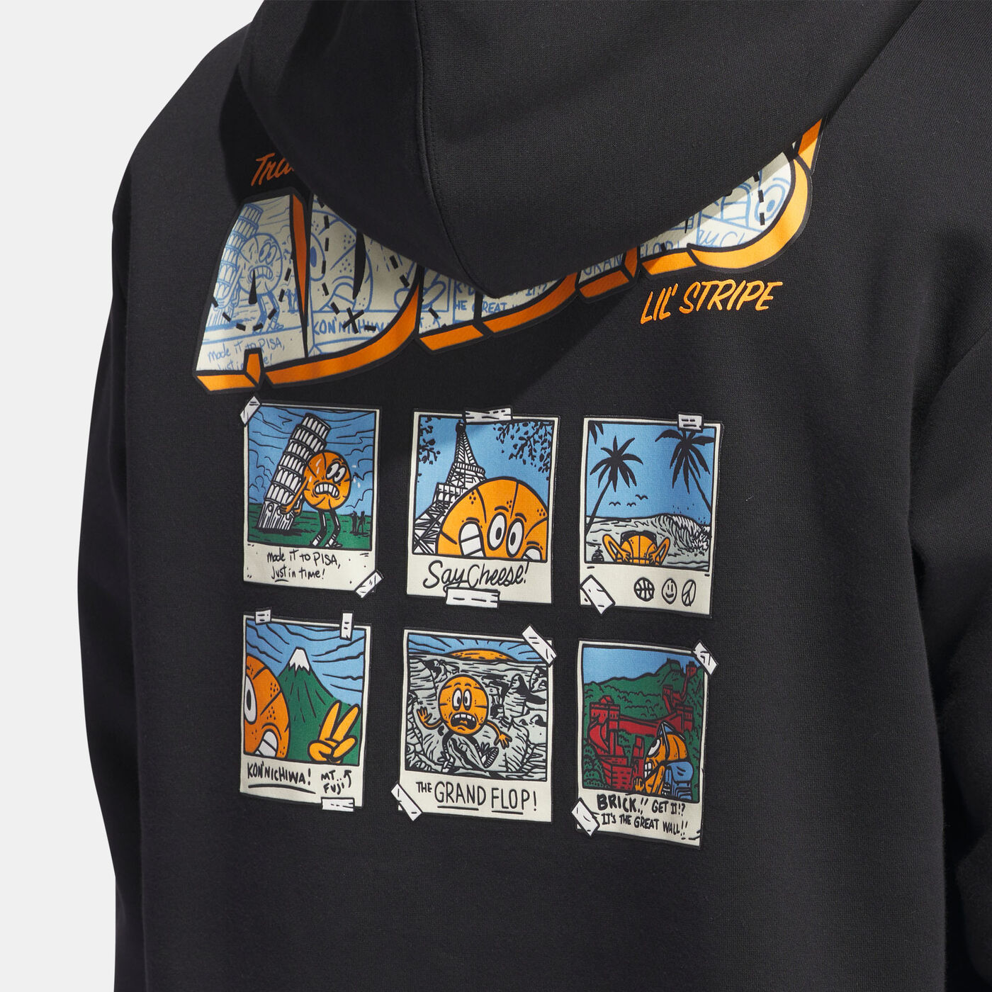 Men's Lil Stripe Postcard Graphic Hoodie