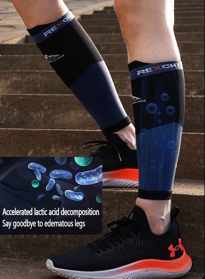 Calf Compression Sleeves,Leg Compression Sleeve -Leg Socks Calf Brace For Running, Cycling, Travel for Leg Cramp Relief, Varicose Veins