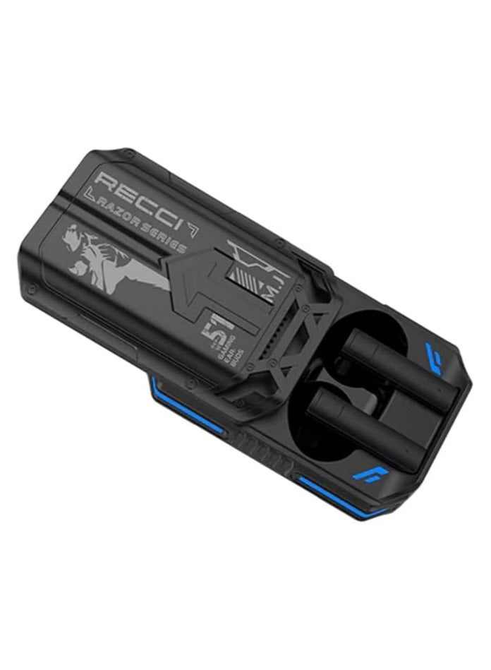 RECCI Waterproof Sports Earphones Zinc Aluminum Alloy External Frame RECCI/REP W51 Black Color New Version