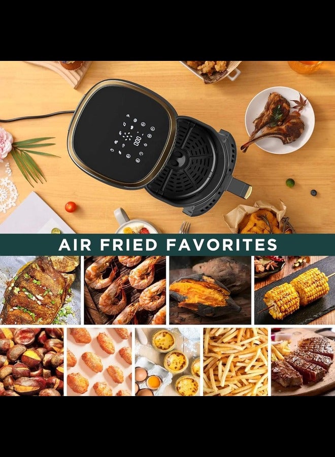 Air Fryer, 4.2 Quart Instant Pot with 9-in-one Cooking Functions, Nonstick Stainless Steel , No-Oil Air Fry, Roast, Bake, Reheat, Fit for 1-4 People (Black)