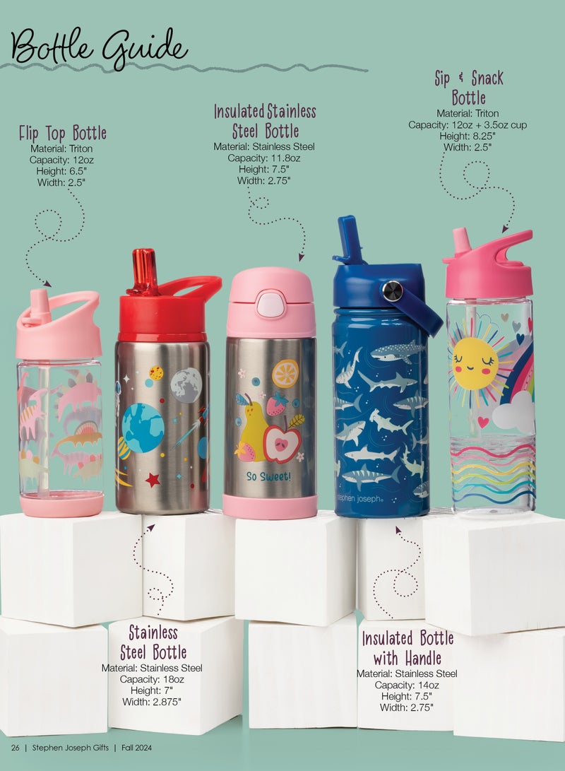 Flip Top Water Bottle Princess
