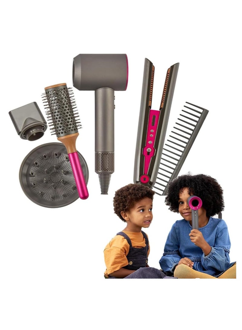 for Dyson Toys Deluxe Styling Set - Supersonic & Corrale Toy Hairdryer and Straightener with Real Functions | Interactive Lights & Sounds | Suitable for Children Aged 3+