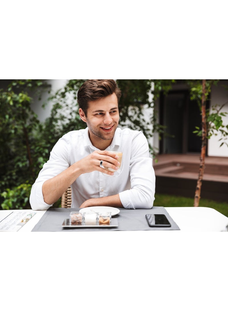 Phone Touch Control Smart Ring-Health Tracker M 19.1mm - Silver