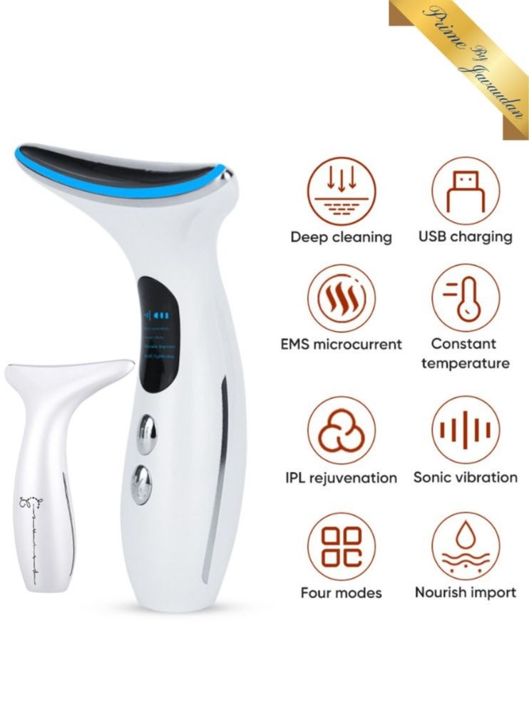 Premium Face Massager Beauty Machine, Double Chin Therapy Facial Lifting Vibration Neck Firming Massager for Women Men Anti Wrinkle Remove Fine Lines Neck Skin Tightening Face Lifting Machine