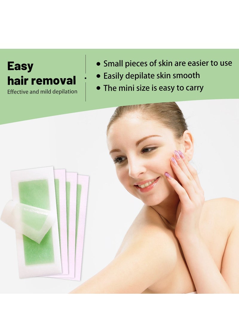 72 Pieces (4.5*9x72) Fast and Effective Hair Removal Wax Strips for Face Eyebrows Upper Lip Cheeks Epilator Fast Painless Hair Removal Kit Suitable for All Skin Types