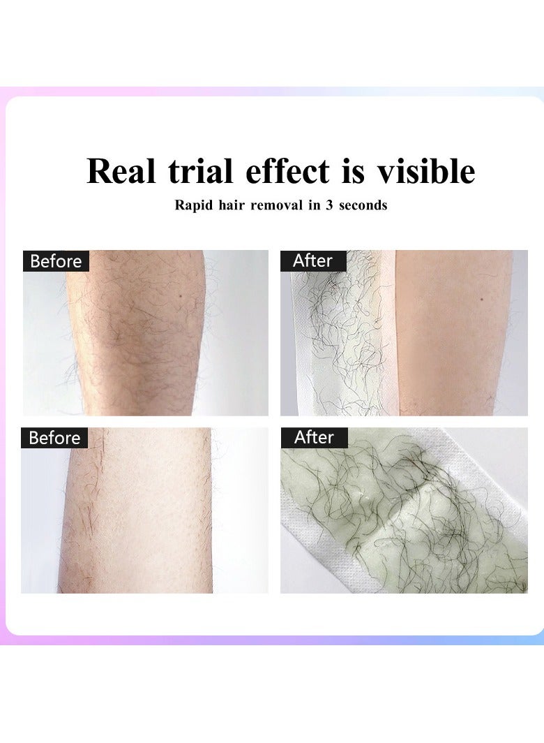 72 Pieces (4.5*9x72) Fast and Effective Hair Removal Wax Strips for Face Eyebrows Upper Lip Cheeks Epilator Fast Painless Hair Removal Kit Suitable for All Skin Types