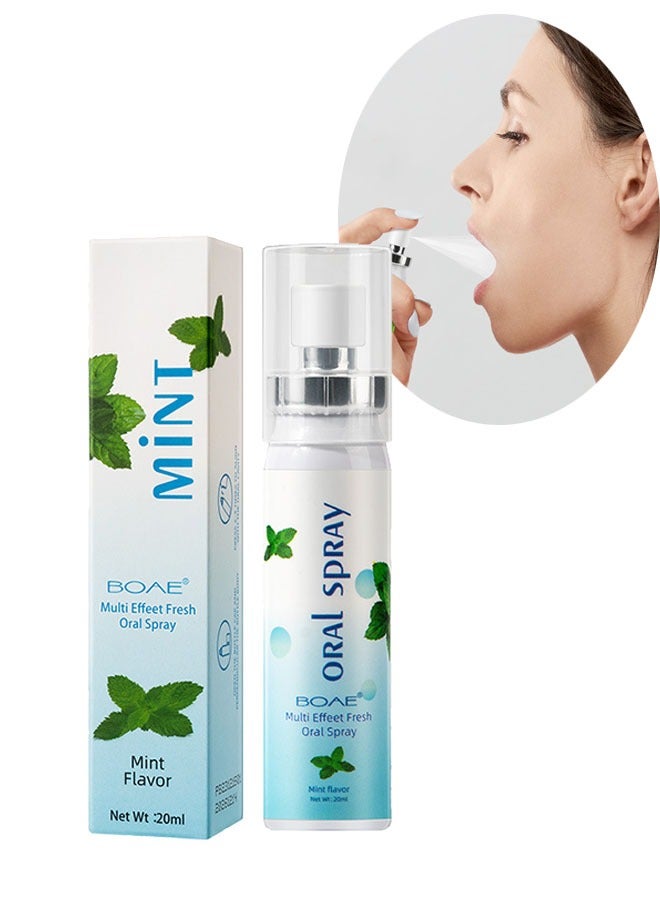 Multi Effeet Fresh Oral Spray 20ml, Bad Breath Treatment for Adults, Mint Flavor Mouth Freshener, Effective Mouth Spray, Breath Freshener Spray, Oral Care Spray, Mouth Healthy Care