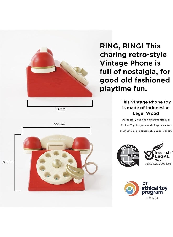 Le Toy Van Honeybake Play Vintage Phone